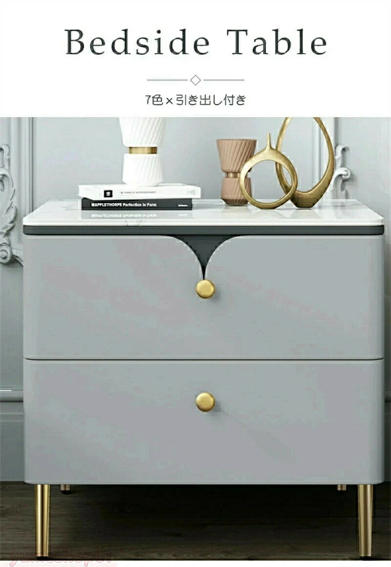 ナイトテーブル サイドテーブル セラミック 大理石風 幅30cm グレー 引き出し 50cm 石目調 サイドチェスト 35cm 40cm おしゃれ ソファサイド ベッドサイド 45cm モダン 枕元 マガジンラック 木製 2段 サイドテーブル コンパクト 収納 北欧風 シンプル 電話台 寝室 玄関 高級|ジュンのショップ