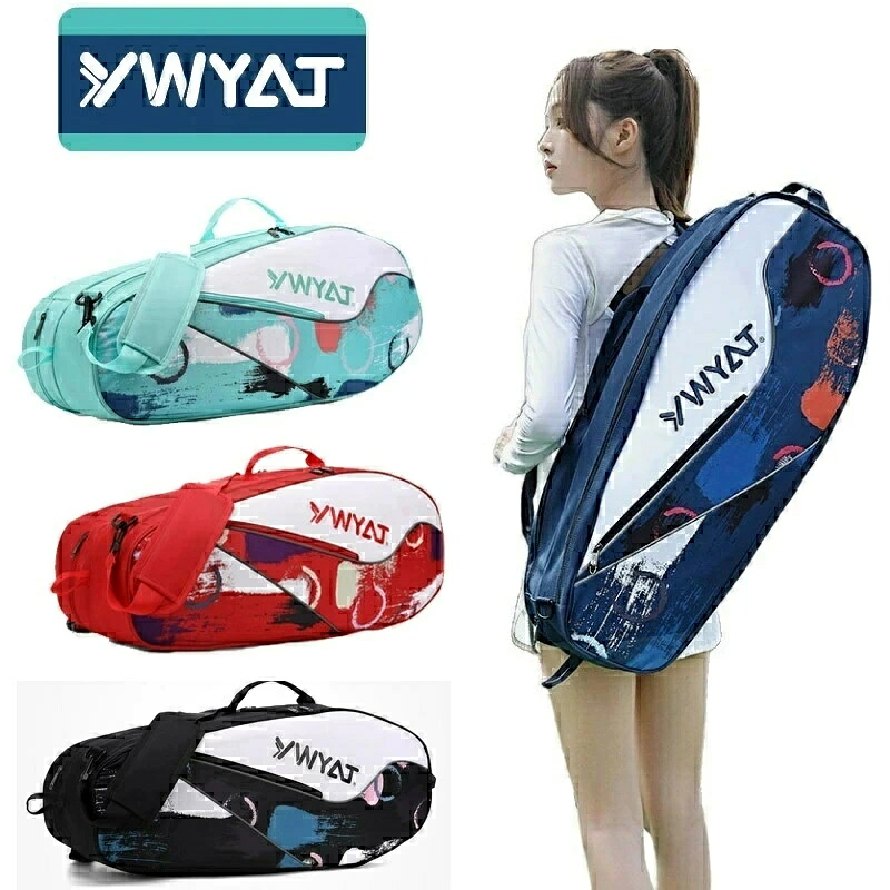 【 SALE】【★一般受け商いもの★】YWYAT バドミントン御徒面子 壱肩部・曲がったがけ両用 男女兼用 バドミントン・テニスラケットバッグ 櫂押しかぶせる一体型 大電気容量 ハンドヘルド 運動競技用