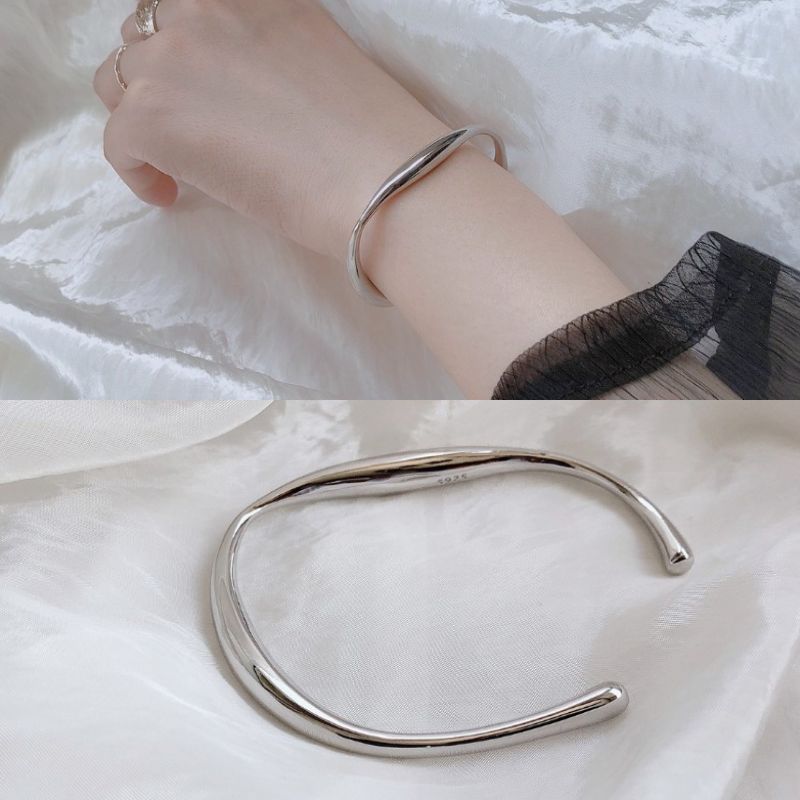 シルバー925 オープンバングル 楽天市場】ブレスレット オープン バングル シルバー925 金属