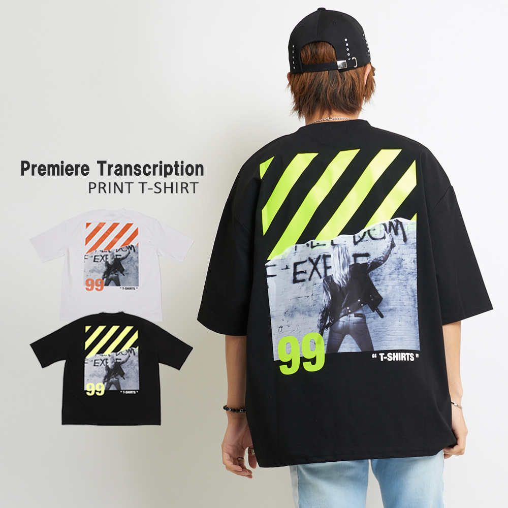 楽天市場 プレミア 転写プリント 半袖 Tシャツ 韓国 ファッション 韓流 カジュアル ストリート トップス メンズ 夏服 夏 ビッグシルエット スポーティ 転写 バックプリント ユニセックス T Shirt Tee Juryblack Select Jury Black