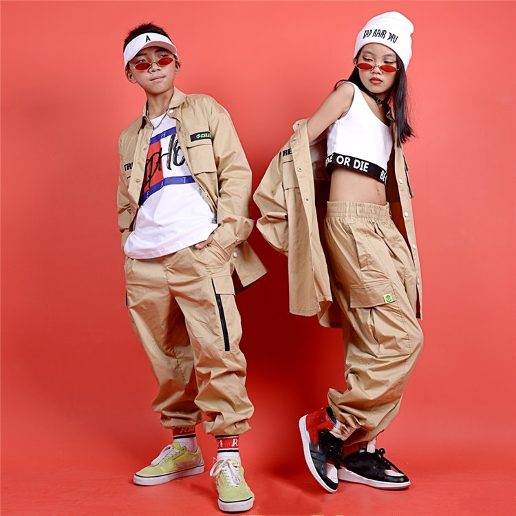 楽天市場 韓国 子供服 ダンス 衣装 キッズ ヒップホップ ミリタリージャケット カーゴパンツ ヒップホップ 女の子 秋 冬 原宿ファッション 長袖 レッスン Tシャツ パンツ Hiphop Jazz セール 激安 Just For You Online Store