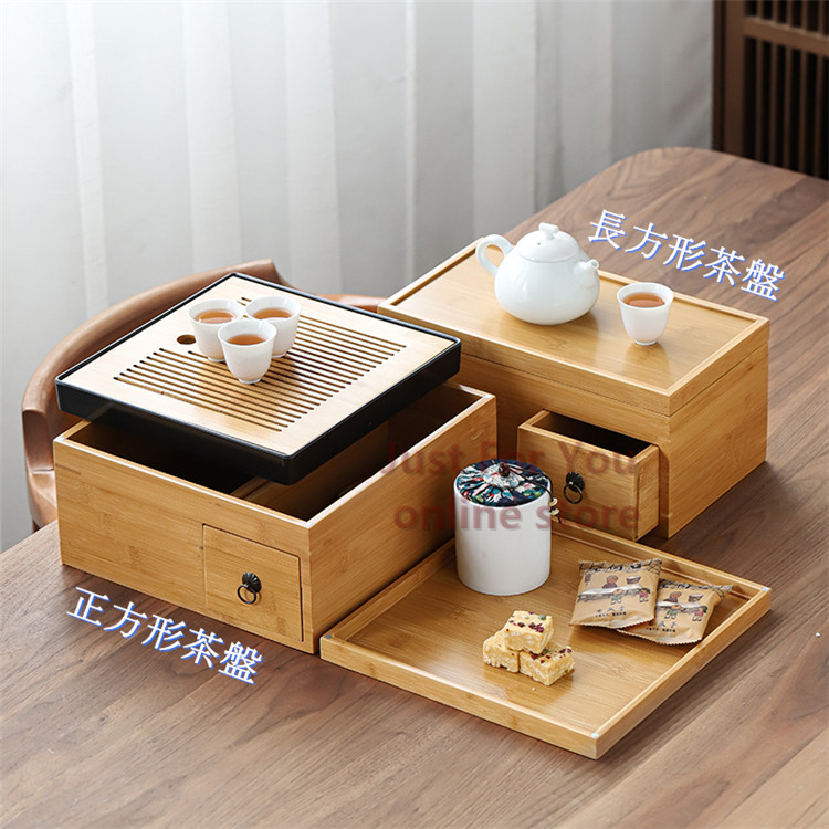茶盤 竹製 鳳雅 貯水式 中国茶 茶道具 茶トレイ 湯こぼし モダン 茶器 
