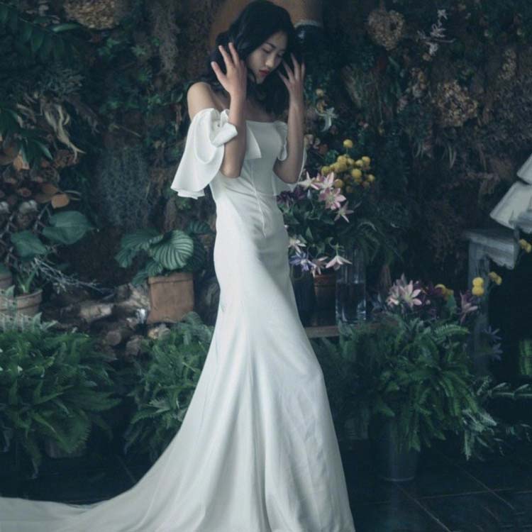 楽天市場】vネック キャミソール ウェディングドレス