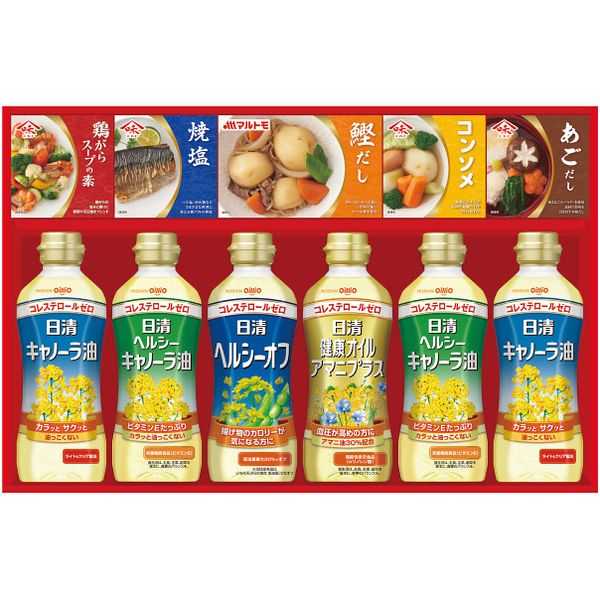 【香典返し 送料無料】 日清オイリオ 調味料 ギフト 食用油 調理油 健康油 ヘルシーオイル バラエティ セット 詰め合わせ 食品 食べ物 料理 便利 引き出物 四十九日 引出物 お返し 喪中 法事 お供え物 満中陰志 忌明け 49日 挨拶状 粗供養 品物 お礼 N-40A