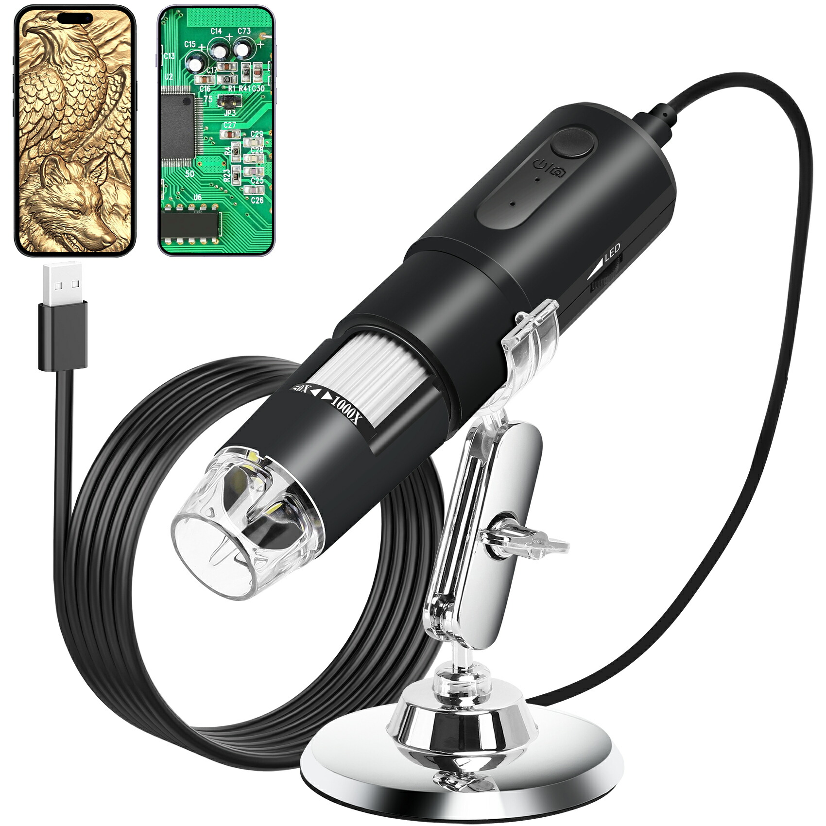 楽天市場】3R-WMBTEG50 ワイヤレスマイクロスコープ（50倍