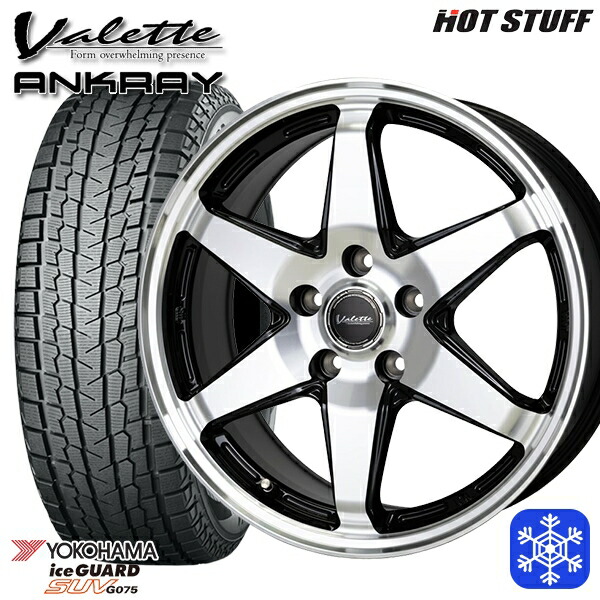 215/70R16 100Q デリカD5 2024～2025年製 ヨコハマ アイスガードSUV G075 HotStuff ヴァレット アンクレイ BP 16インチ 6.0J 5H114.3 114.3 送料無料 冬タイヤホイール4本セット