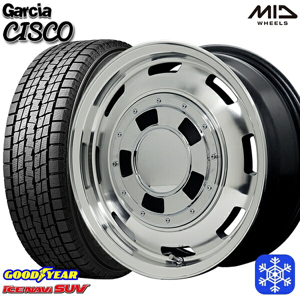 265/65R17 ハイラックス プラド 2023~2024年製 グッドイヤー アイスナビSUV MID ガルシアシスコ メタリックグレー 17インチ 8.0J 6H139.7 スタッドレスタイヤホイール4本セット|格安タイヤホイールジャストパーツ