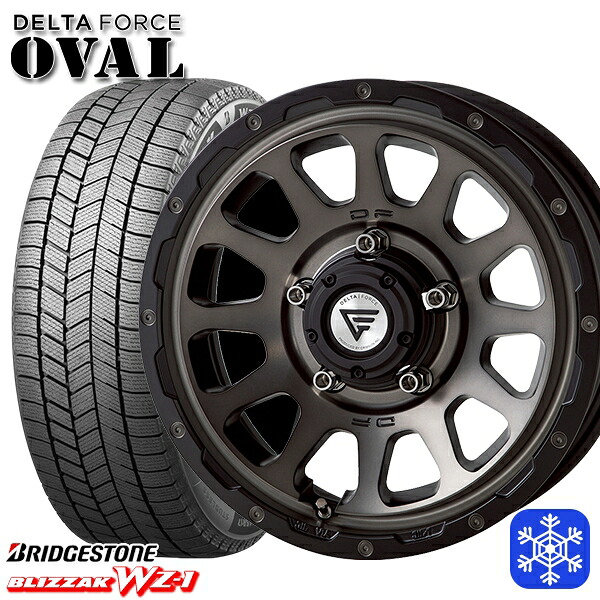 175/80R16 ジムニー 2025~2026年製 ブリヂストン ブリザック WZ1 デルタフォースオーバル マットスモークポリッシュ 16インチ 5.5J 5H139.7 スタッドレスタイヤホイール4本セット|格安タイヤホイールジャストパーツ