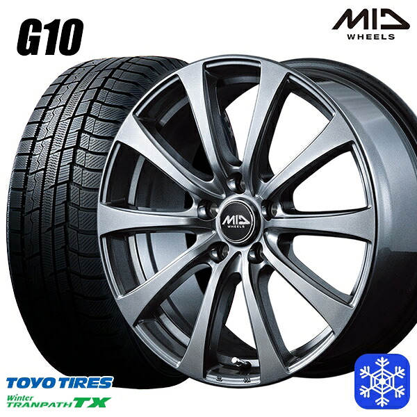 195/60R16 セレナ ステップワゴン 2022～2023年製 トーヨー ウィンター トランパス TX MID G10 メタリックグレー 16インチ 6.5J 5H114.3 送料無料 冬タイヤホイール4本セット