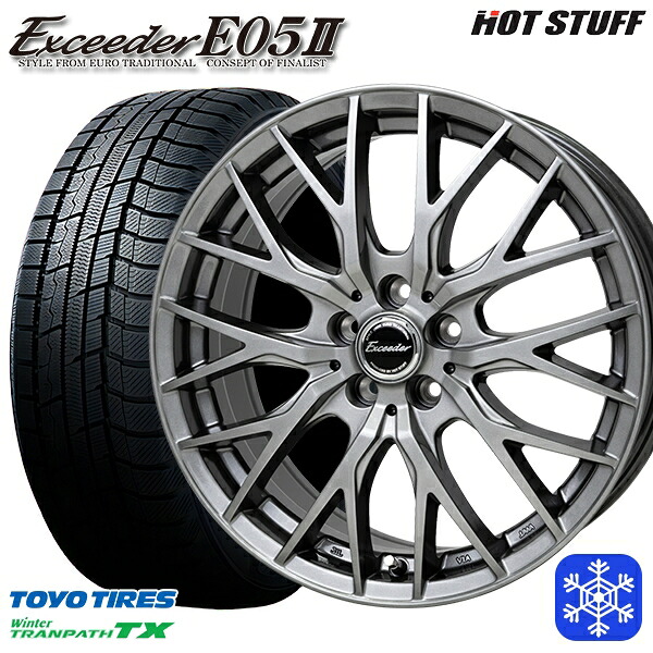 215/50R17 エクシーガ レガシィB4 2022～2023年製 トーヨー ウィンター トランパス TX HotStuff エクシーダー E05II DS 17インチ 7.0J 5H100 送料無料 冬タイヤホイール4本セット