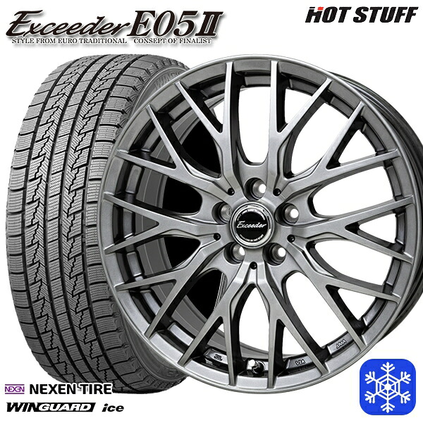 215/65R16 98Q インプレッサXV フォレスターSH系 2024～2025年製 ネクセン ウィンガードアイス HotStuff エクシーダー E05II DS 16インチ 6.5J 5H100 送料無料 冬タイヤホイール4本セット