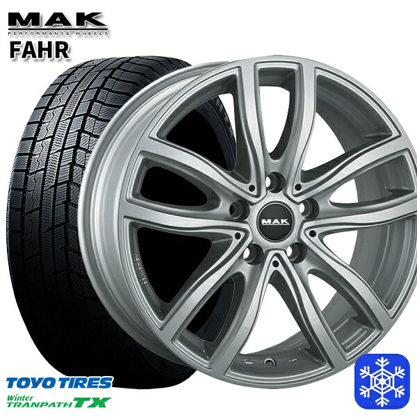 205/65R16 BMW U06用 2025年製 トーヨーウィンター トランパス TX MAK FAHR シルバー 16インチ 7.0J 5H112 +41 スタッドレスタイヤホイール4本セット|格安タイヤホイールジャストパーツ