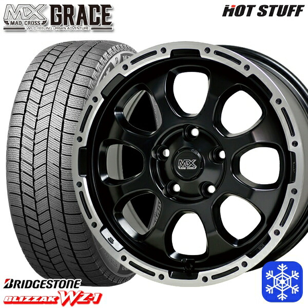 205/60R16 エスティマ マツダ3 2025年製 ブリヂストン ブリザック WZ1 HotStuff マッドクロスグレイス GB/P 16インチ 7.0J 5H114.3 送料無料 冬タイヤホイール4本セット