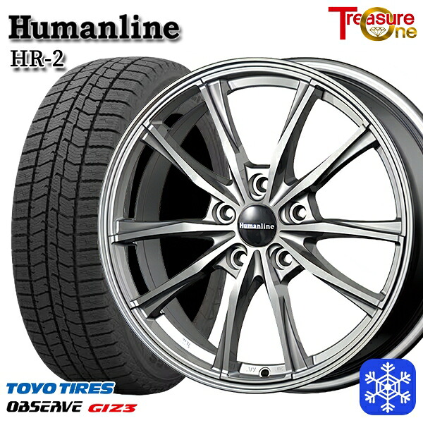 215/60R16 フォレスター レガシィ 2024～2025年製 トーヨー オブザーブ ギズ3 トレジャーワン ヒューマンライン HR2 DG 16インチ 6.5J 5H100 送料無料 冬タイヤホイール4本セット