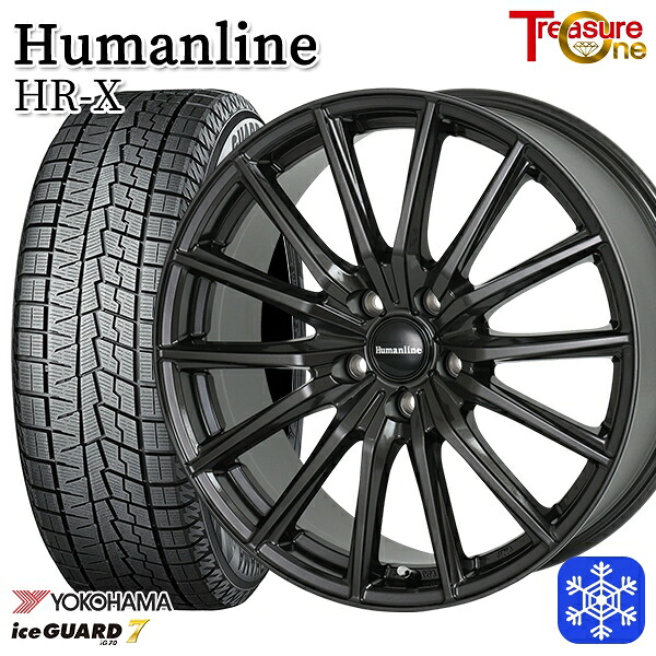 215/45R17 プリウス レガシィ 数量限定 2022～2023年製 ヨコハマ アイスガード7 IG70 トレジャーワン ヒューマンライン HRX TB 17インチ 7.0J 5H100 送料無料 冬タイヤホイール4本セット