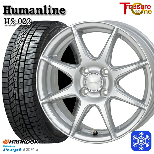 155/65R13 モコ ルークス 2022年製 HANKOOK ハンコック W626 トレジャーワン ヒューマンライン HS023 SI 13インチ 4.0J 4H100 送料無料 冬タイヤホイール4本セット