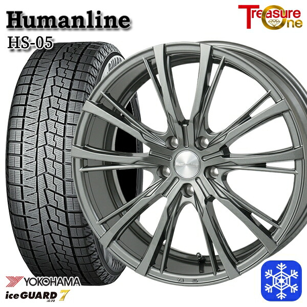 235/50R18 アルファード ヴァルファイア 数量限定 2022年製 ヨコハマ アイスガード7 IG70 トレジャーワン ヒューマンライン HS05 DG 18インチ 7.0J 5H114.3 送料無料 冬タイヤホイール4本セット