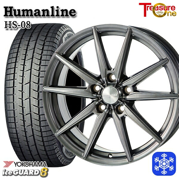 195/65R15 オーリス セレナ 2025年製 ヨコハマ アイスガード8 IG80 トレジャーワン ヒューマンライン HS08 DG 15インチ 6.0J 5H114.3 +45 送料無料 冬タイヤホイール4本セット