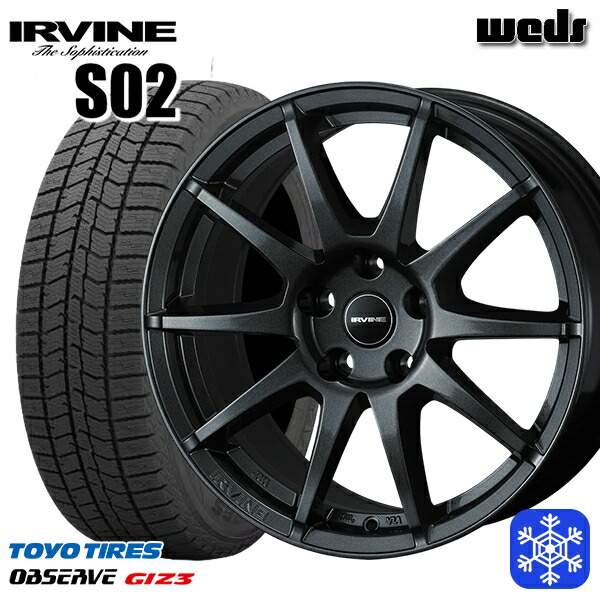 MINI（F55/F56） 175/65R15 2024～2025年製 トーヨー オブザーブ ギズ3 Weds アーヴィン S02 GM 15インチ 6.0J 5H112+45 送料無料 冬タイヤホイール4本セット