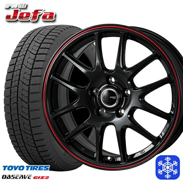 205/65R16 ヤリスクロス 28系セレナ 2025年製 トーヨー オブザーブ ギズ2 MONZA JPスタイル ジェファ BK 16インチ 6.5J 5H114.3 スタッドレスタイヤホイール4本セット|格安タイヤホイールジャストパーツ