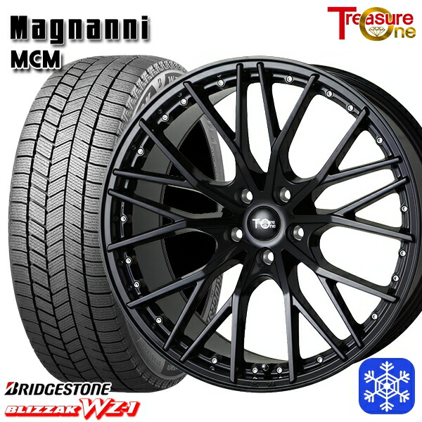 225/60R18 RAV4 NX 2025~2026年製 ブリヂストン ブリザック WZ1 トレジャーワン マグナーニ MCM BK 18インチ 7.5J 5H114.3 スタッドレスタイヤホイール4本セット|格安タイヤホイールジャストパーツ