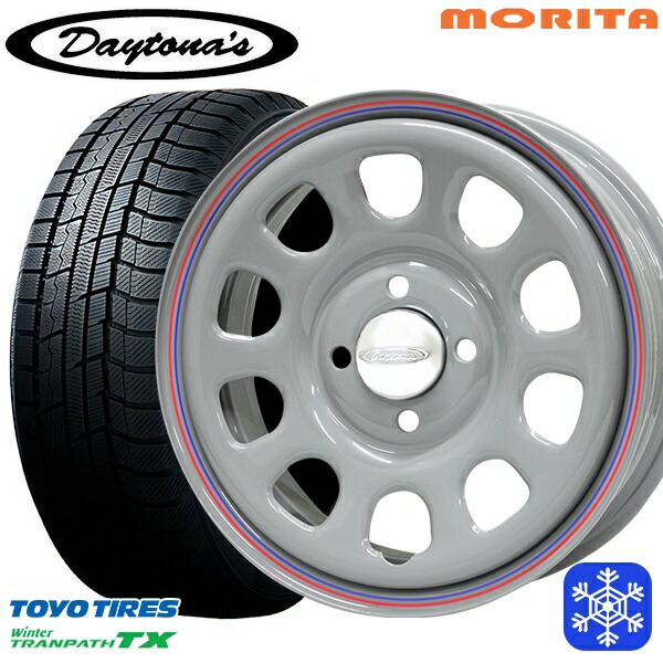 165/65R14 ハスラー ソリオ 2023～2024年製 トーヨー ウィンター トランパス TX MRT DAYTONA'S G2 デイトナズ グレー 14インチ 5.0J 4H100+42 送料無料 冬タイヤホイール4本セット