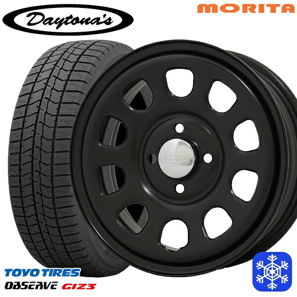 165/65R14 ハスラー ソリオ 2024～2025年製 トーヨー オブザーブ ギズ3 MRT DAYTONA'S G2 デイトナズ マットブラック 14インチ 5.0J 4H100+42 送料無料 冬タイヤホイール4本セット