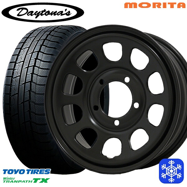 215/70R16 100Q シエラ ノマド 2025年製 トーヨー ウィンタートランパス TX MRT DAYTONA'S デイトナズ マットブラック 16インチ 6.0J 5H139.7±0 スタッドレスタイヤホイール4本セット|格安タイヤホイールジャストパーツ