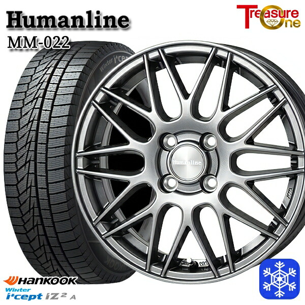 155/65R13 モコ ルークス 2022年製 HANKOOK ハンコック W626 トレジャーワン ヒューマンライン MM022 DG 13インチ 4.0J 4H100 送料無料 冬タイヤホイール4本セット