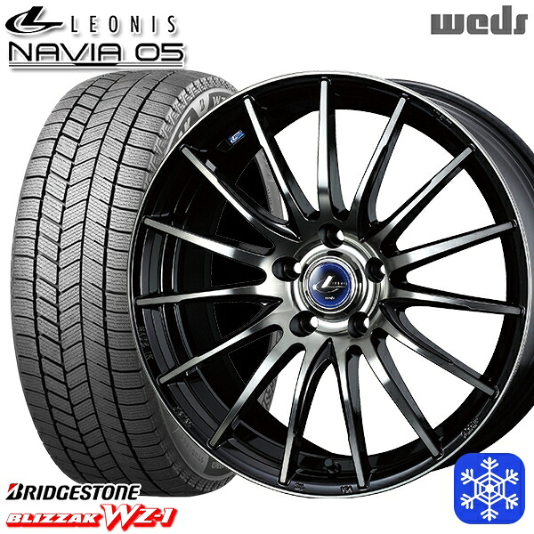 235/60R18 CR-V CX-7 2025～2026年製 ブリヂストン ブリザック WZ1 Wedd ウェッズ レオニス ナヴィア05 BPB 18インチ 7.0J 5H114.3 スタッドレスタイヤホイール4本セット｜格安タイヤホイールジャストパーツ