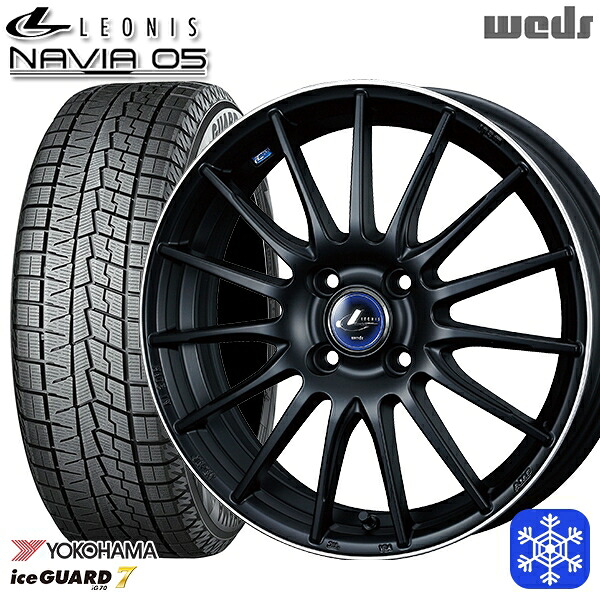 185/55R16 フィットシャトル 2024～2025年製 ヨコハマ アイスガード7 IG70 Wedd ウェッズ レオニス ナヴィア05 MBP 16インチ 6.0J 4H100 送料無料 冬タイヤホイール4本セット