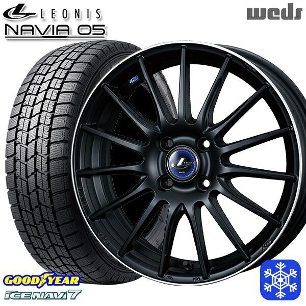 175/65R15 アクア フィット 2024～2025年製 グッドイヤー アイスナビ7 NAVI7 Wedd ウェッズ レオニス ナヴィア05 MBP 15インチ 5.5J 4H100 送料無料 冬タイヤホイール4本セット