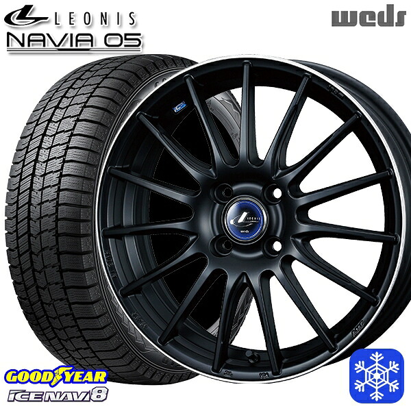 185/65R15 アクア ノート フィット 2024～2025年製 グッドイヤー アイスナビ8 NAVI8 Wedd ウェッズ レオニス ナヴィア05 MBP 15インチ 5.5J 4H100 送料無料 冬タイヤホイール4本セット