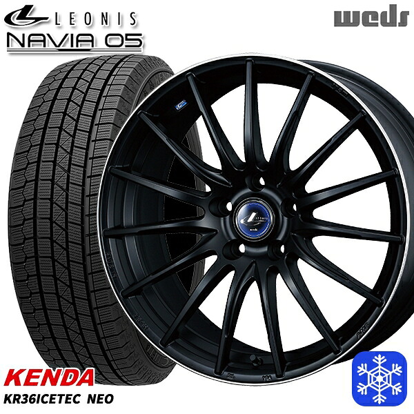 235/55R18 RAV4 NX 2021～2023年製 ケンダ アイステックネオ KR36 Wedd ウェッズ レオニス ナヴィア05 MBP 18インチ 7.0J 5H114.3 送料無料 冬タイヤホイール4本セット