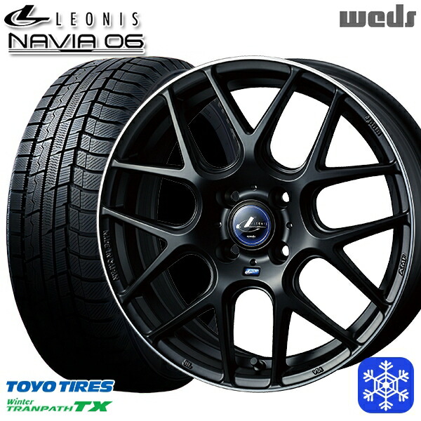 165/60R15 ハスラー ソリオ 2023～2024年製 トーヨー ウィンター トランパス TX Weds ウェッズ レオニス ナヴィア06 MBP 15インチ 4.5J 4H100 送料無料 冬タイヤホイール4本セット