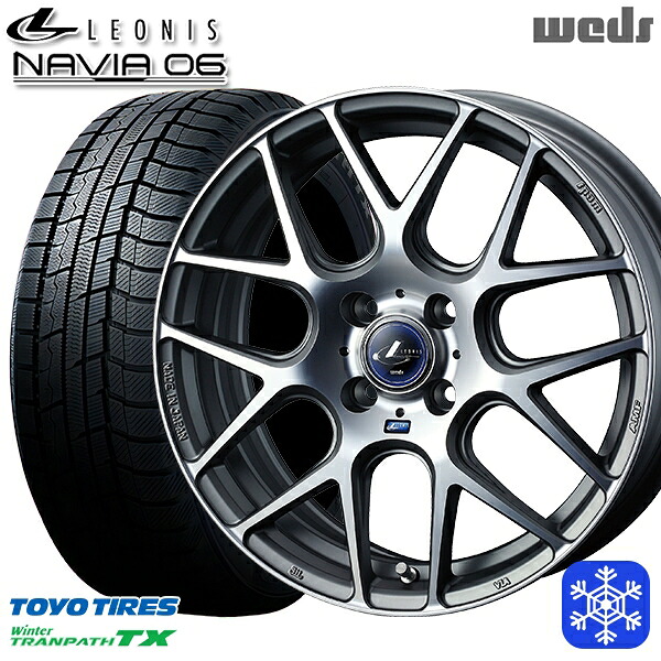 165/60R15 ハスラー ソリオ 2023～2024年製 トーヨー ウィンター トランパス TX Weds ウェッズ レオニス ナヴィア06 MGMC 15インチ 4.5J 4H100 スタッドレスタイヤホイール4本セット｜格安タイヤホイールジャストパーツ 71,280円