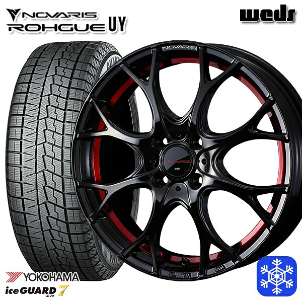 165/55R14 モコ ルークス 数量限定 2022年製 ヨコハマ アイスガード7 IG70 Weds ウェッズ ノヴァリス ローグ UY 14インチ 4.5J 4H100 スタッドレスタイヤホイール4本セット|格安タイヤホイールジャストパーツ