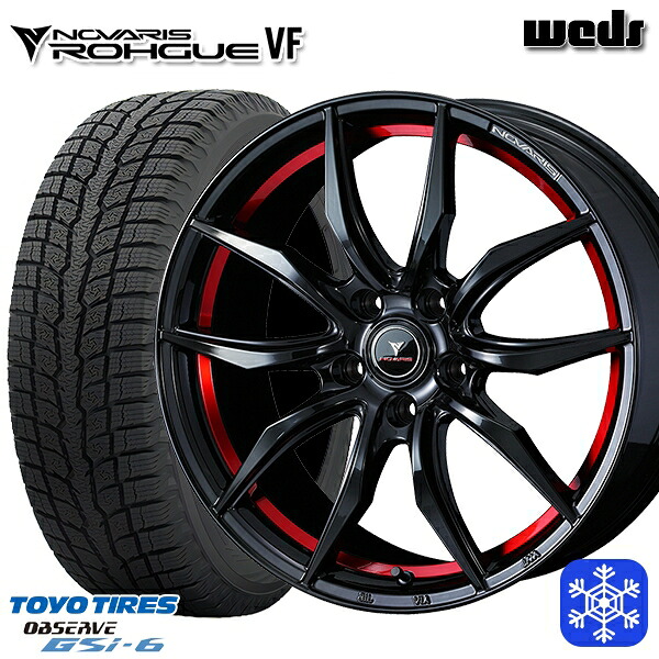 225/65R17 ハリアー RAV4 2022～2023年製 トーヨー オブザーブ GSi-6 Weds ウェッズ ノヴァリス ローグ VF 17インチ 7.0J 5H114.3 送料無料 冬タイヤホイール4本セット