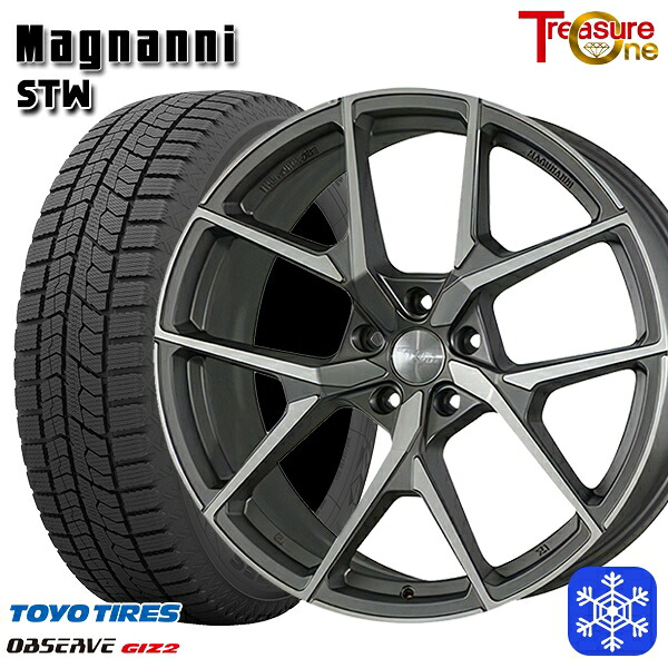 215/45R18 リーフ カムリ 2025年製 トーヨー オブザーブ ギズ2 トレジャーワン マグナーニ STW MG 18インチ 7.5J 5H114.3 スタッドレスタイヤホイール4本セット|格安タイヤホイールジャストパーツ