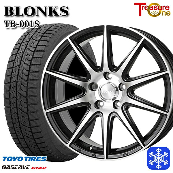 215/55R17 カムリ ヴェゼル 2024～2025年製 トーヨー オブザーブ ギズ2 トレジャーワン ブロンクス TB001S BP 17インチ 7.0J 5H114.3 送料無料 冬タイヤホイール4本セット