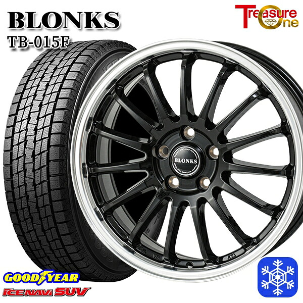 215/50R18 ヤリスクロス ジューク 2025年製 グッドイヤー アイスナビSUV トレジャーワン ブロンクス TB015F BK/RP 18インチ 7.0J 5H114.3 スタッドレスタイヤホイール4本セット｜格安タイヤホイールジャストパーツ