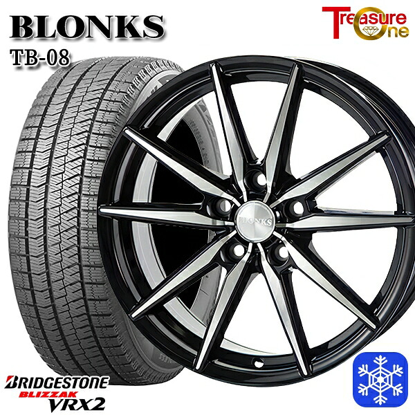 195/60R16 ウィッシュ イスト 2023年製 ブリヂストン ブリザック VRX2 トレジャーワン ブロンクス TB08 BP 16インチ 6.5J 5H100 スタッドレスタイヤホイール4本セット|格安タイヤホイールジャストパーツ