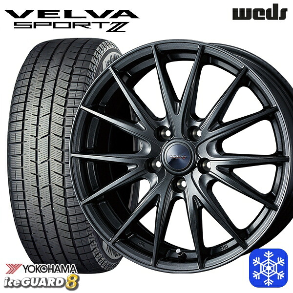 215/60R17 96Q SH系フォレスター 2025年製 ヨコハマ アイスガード8 IG80 Weds ウェッズ ヴェルヴァスポルト2 17インチ 7.0J 5H100 送料無料 冬タイヤホイール4本セット
