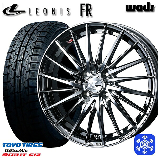 185/60R16 アクア デミオ ノート 2022～2023年製 トーヨー ガリット ギズ Weds ウェッズ レオニス FR BMCMC 16インチ 6.0J 4H100 送料無料 冬タイヤホイール4本セット