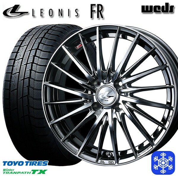 165/55R15 N-BOX タント 2022～2023年製 トーヨー ウィンター トランパス TX Weds ウェッズ レオニス FR BMCMC 15インチ 4.5J 4H100 送料無料 冬タイヤホイール4本セット