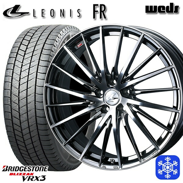 225/60R17 インプレッサ フォレスター 2024～2025年製 ブリヂストン ブリザック VRX3 Weds ウェッズ レオニス FR BMCMC 17インチ 7.0J 5H100 送料無料 冬タイヤホイール4本セット