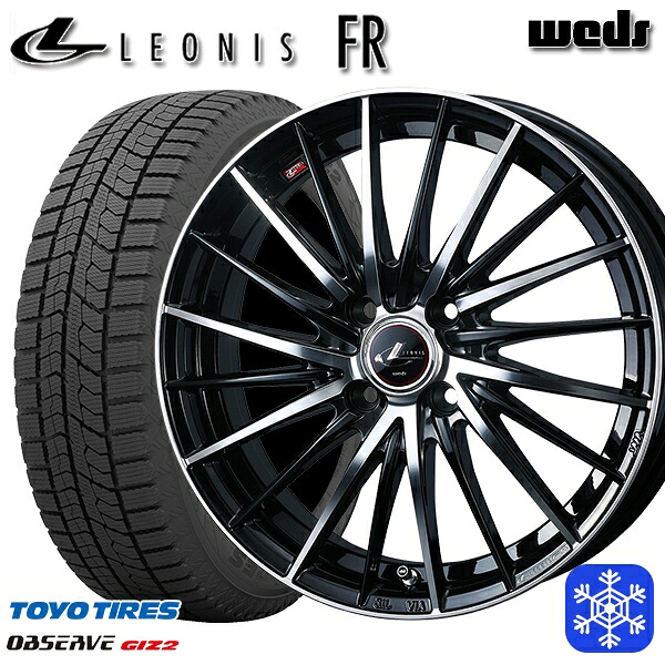 185/60R15 ヤリス ヴィッツ 2023~2024年製 トーヨー オブザーブ ギズ2 Weds ウェッズ レオニス FR PBMC 15インチ 5.5J 4H100 スタッドレスタイヤホイール4本セット|格安タイヤホイールジャストパーツ
