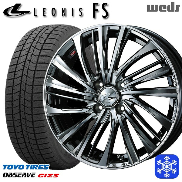 195/55R16 カローラ フィット 2024~2025年製 トーヨー オブザーブ ギズ3 Weds ウェッズ レオニス FS BMCMC 16インチ 6.0J 4H100 スタッドレスタイヤホイール4本セット|格安タイヤホイールジャストパーツ