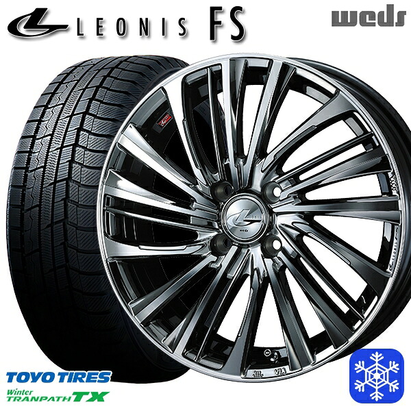165/65R15 タフト ソリオ 2023~2024年製 トーヨー ウィンタートランパス TX Weds ウェッズ レオニス FS BMCMC 15インチ 4.5J 4H100 スタッドレスタイヤホイール4本セット|格安タイヤホイールジャストパーツ