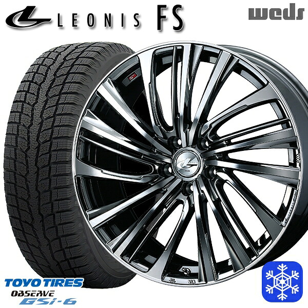 225/55R18 デリカD5 エクストレイル 2024～2025年製 トーヨー オブザーブ GSi6 Weds ウェッズ レオニス FS BMCMC 18インチ 7.0J 5H114.3 スタッドレスタイヤホイール4本セット｜格安タイヤホイールジャストパーツ